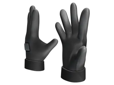 Tactical Gloves Low-poly 3D model buy