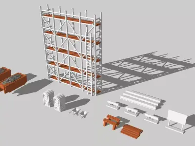 Construction  Site Accessories by Outland Models 3D Printable 3D print model