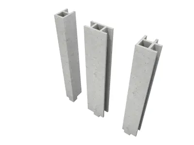 Concrete Connection Wall 3D model