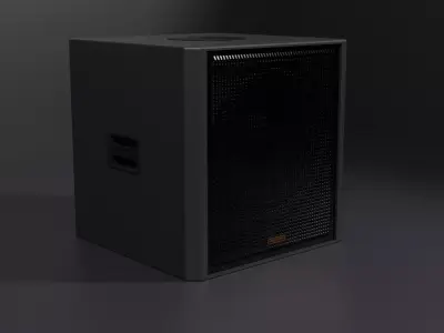 Simple 18inch PA Subwoofer Free low-poly 3D model