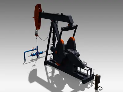 Conventional Pumpjack 3D model