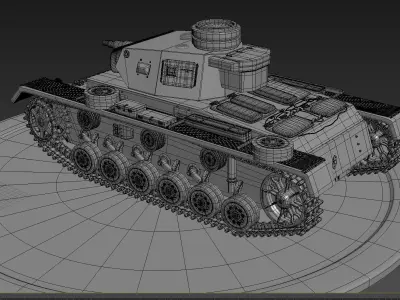 Tank 3D Model world war ii Low-poly 3D model