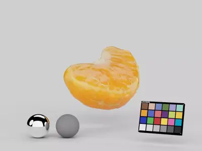 Mandarin Wedge Piece 3D model