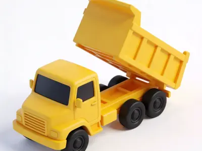 Stylized Dump Truck 3D Model 3d model Low-poly 3D model