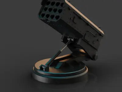 sci-fi missile launcher M-12 3D model
