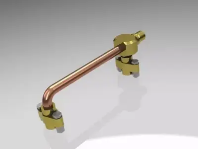 Assembly Cylinder Piping Exit Free 3D model