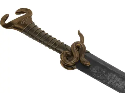 Harpe Sword  Low-poly 3D model