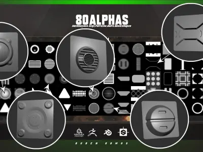 80  HARDSURFACE ALPHAS  FREE  Texture