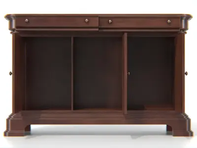 Antique Wooden Sideboard Cabinet Low-poly 3D model