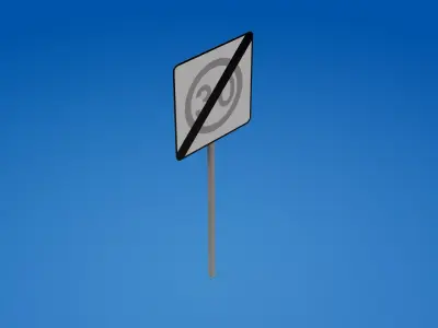 Road Sign Low-poly 3D model purchase