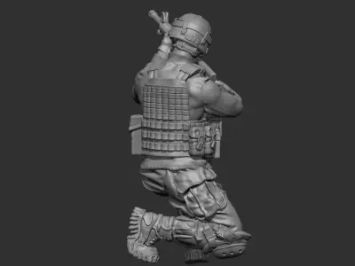 USA modern soldier 3 3D print model
