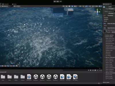 Ocean Water shader URP 3D model