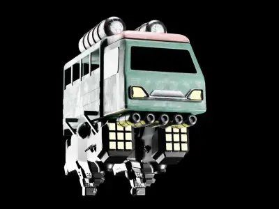 Sci-fi  Spaceships Game Asset Transport Vehicles 3D Model Low-poly 3D model