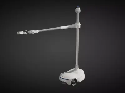 Mobile Robotic Arm  Low-poly 3D model