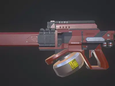 SCi-fi Plasma Fusion Gun  Free low-poly 3D model
