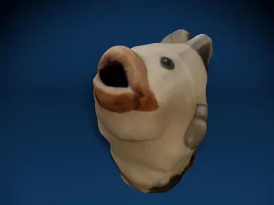 Ceramic Fish Photoscan Low-poly 3D model