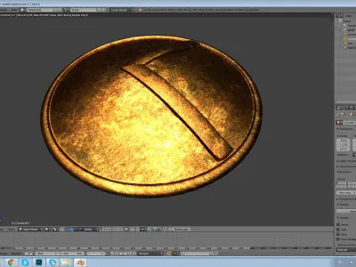 spartan shield 3D model buy