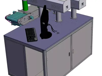Fabric laser engraving equipment 3D model