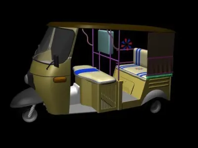 CNG Rakshaw Pakistan 3D model