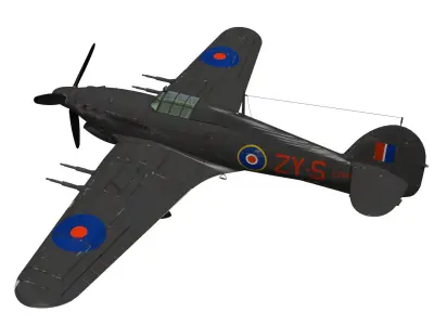 Hawker Hurricane MK2c 3D model