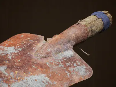 Old Shovel Low-poly 3D model purchase