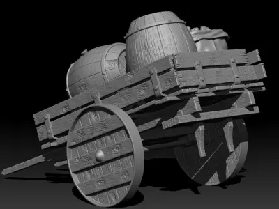 Cart and assets 3D print model