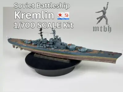 World of Warships 1-700 Kremlin Soviet Battleship Model Kit 3D print model