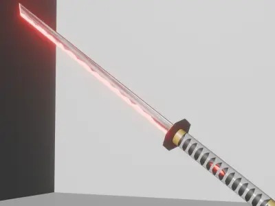  Katana Samurai 3D model
