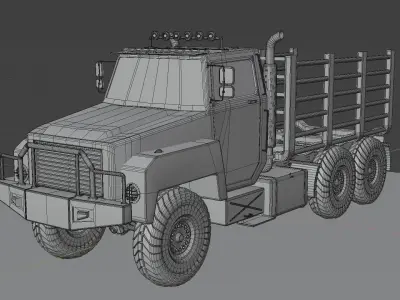 Trucks 3d models Low-poly 3D model