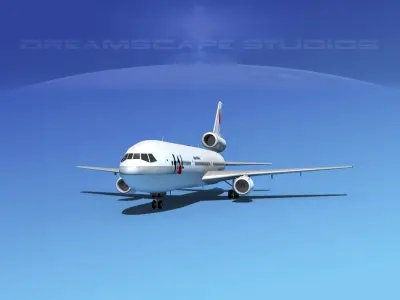 Douglas DC-10 Japan AirLines 3D model