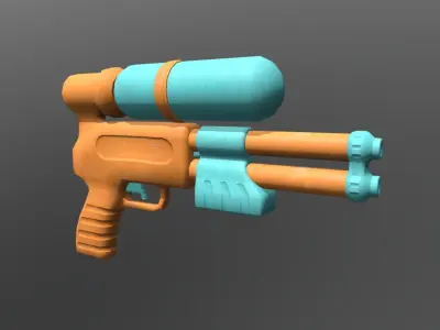 Modular Water Pistol Low-poly 3D model