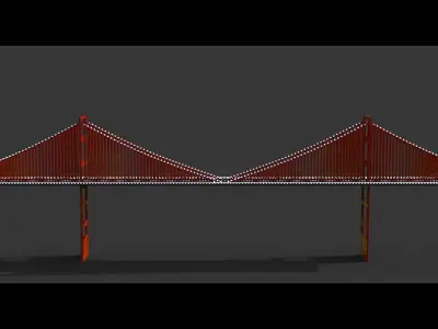 Bridge golden gate 3D model