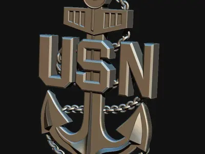3D USN LOGO 3D model