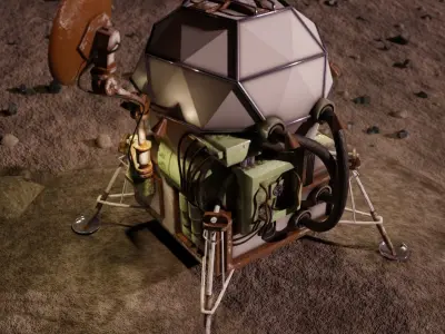 Dummy space lander Free 3D model