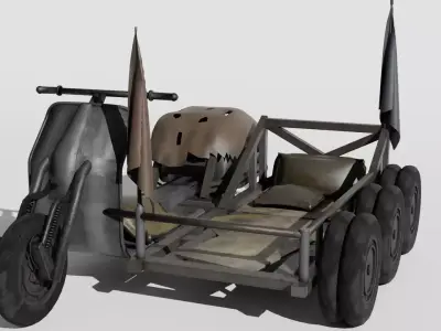 Vespa Gembel SC-4 - Low poly vehicle  Low-poly 3D model