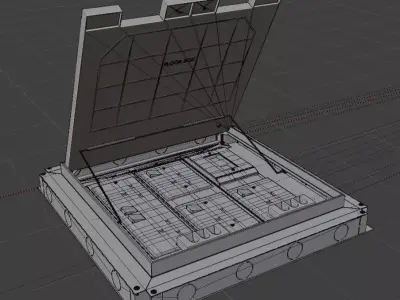 MODERN ELECTRICAL FLOOR BOX 3D model