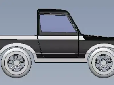 Suzuki Gypsy Pickup 3D Model Free 3D model
