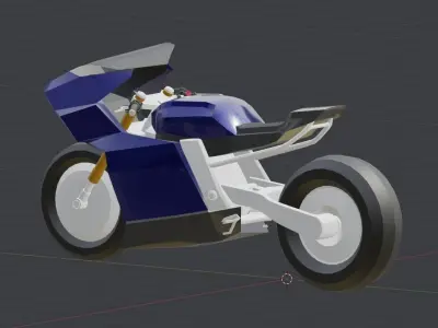 Cyberpunk Bike Low-poly 3D model get