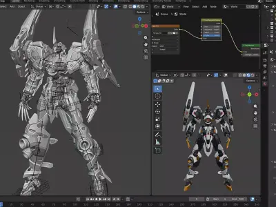 XC07 Orchiveil  I Original Mecha Design I Lowpoly  I  Rigged  Low-poly 3D model