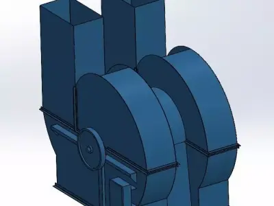 Ventilator centrifugal dublu 3D model