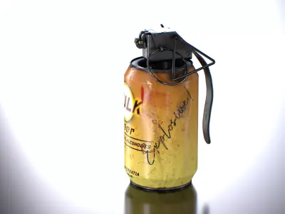 Beer Can Grenade Low-poly 3D model
