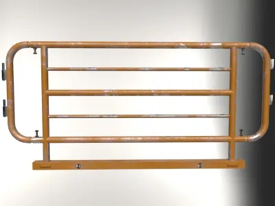 Steel Railing Low-poly 3D model