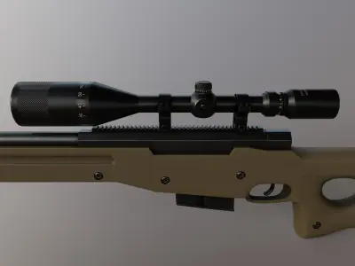 AWM Sniper Rifle Low-poly 3D model purchase