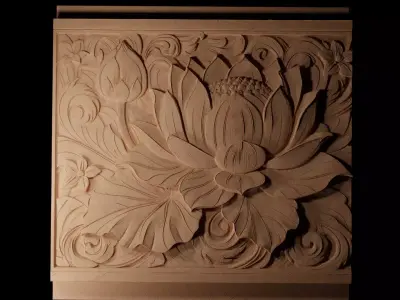 Lotus CNC 3d Print High Relief Sand Casting 3D print model buy