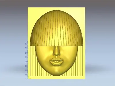 face wall art decor 2 3D print model