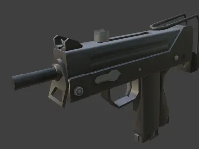 weapon mac 11 Low-poly 3D model