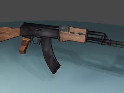 AK47 Gun 3D  3D model
