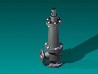 Spring loaded safety valve Free 3D model