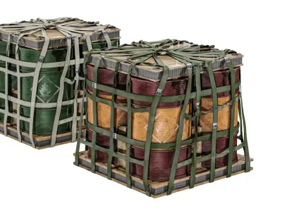 Air Drop Fuel Tanks  Pack Low-poly 3D model