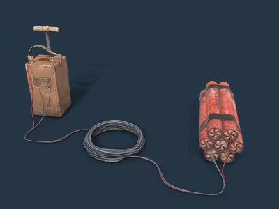 Dynamite Blaster Low-poly 3D model purchase